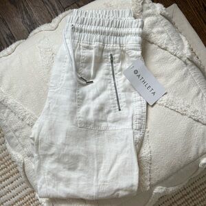 Athleta Cargo Linen Pants